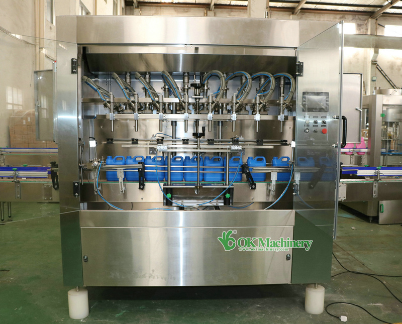 linear 8 heads oil filling machine