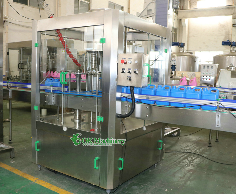 linear 6 heads oil filling and packing machine