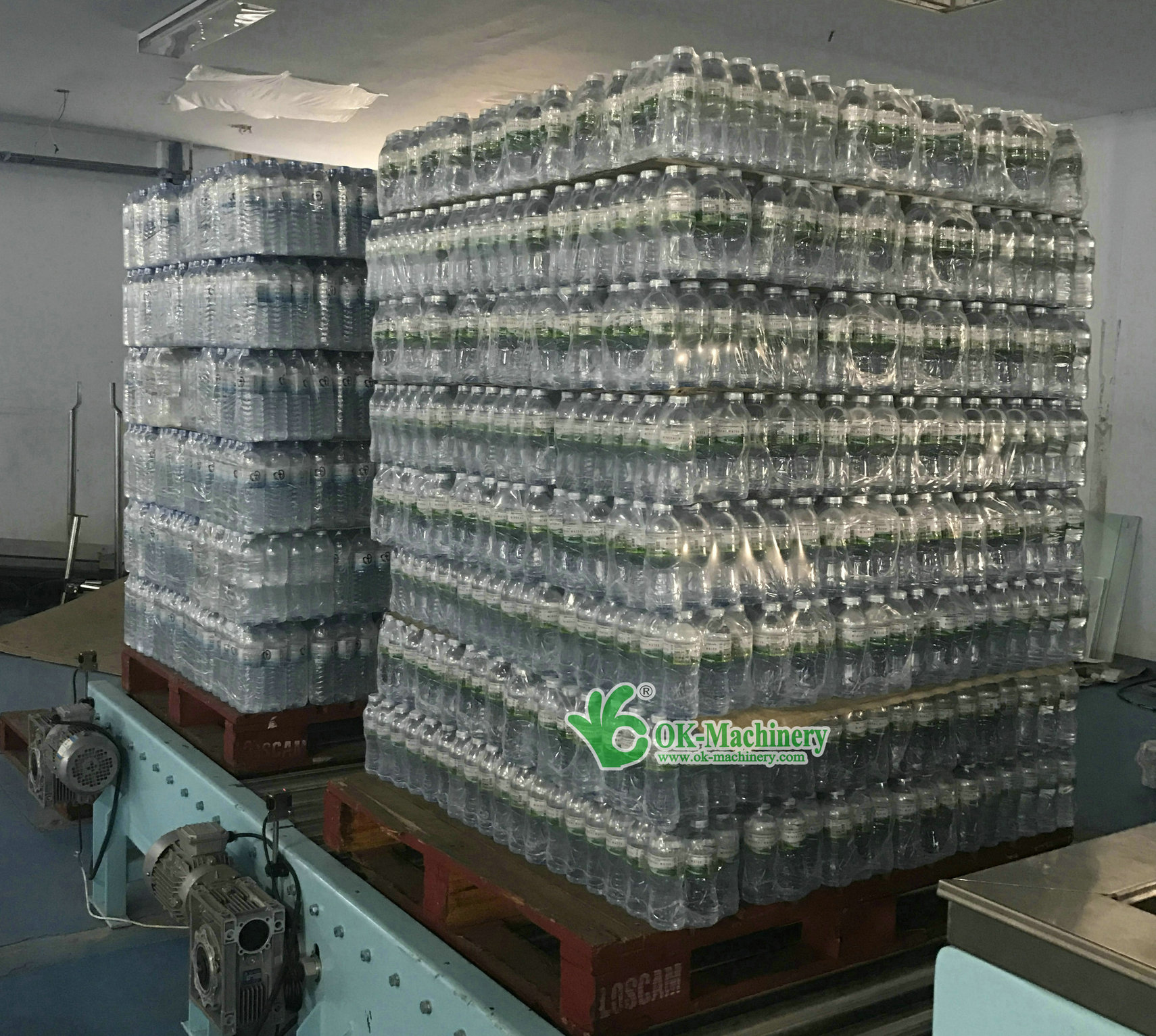 bottle water line palleizer